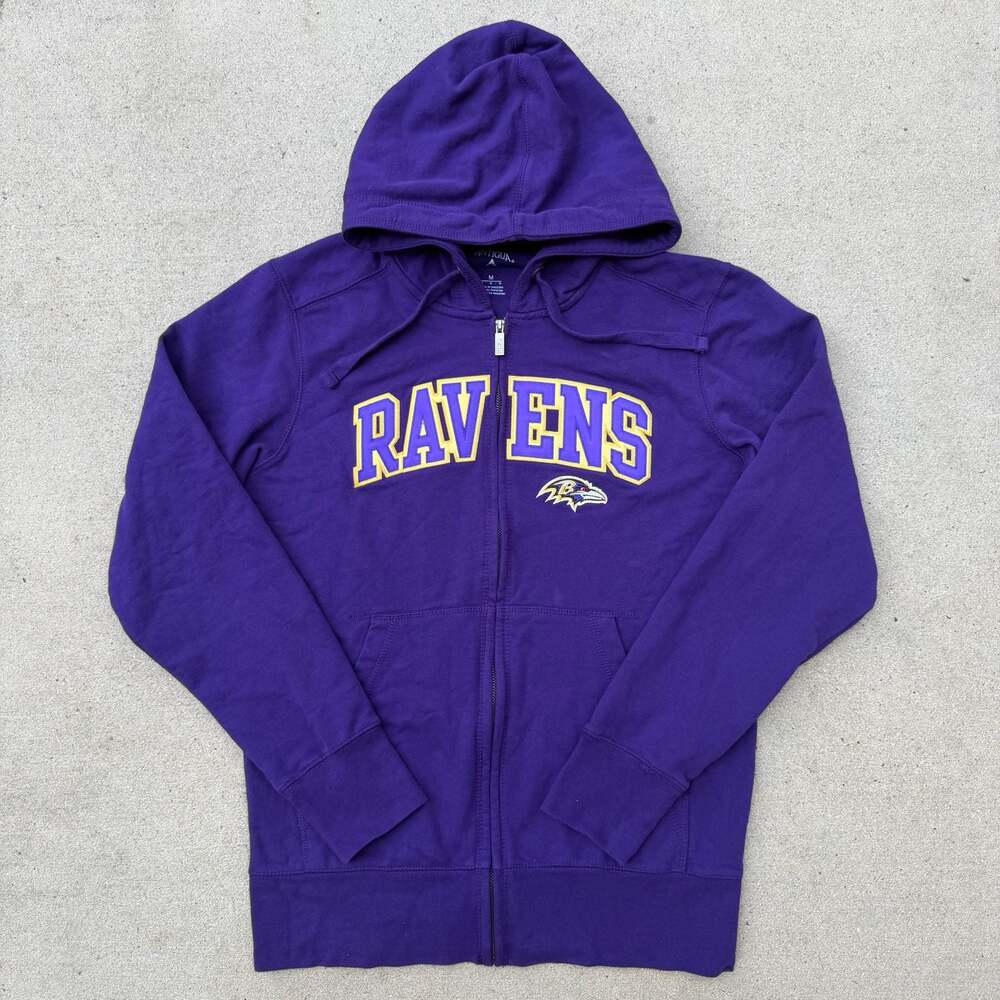 Antigua Baltimore Ravens NFL Full-Zip Hoodie Sweatshirt